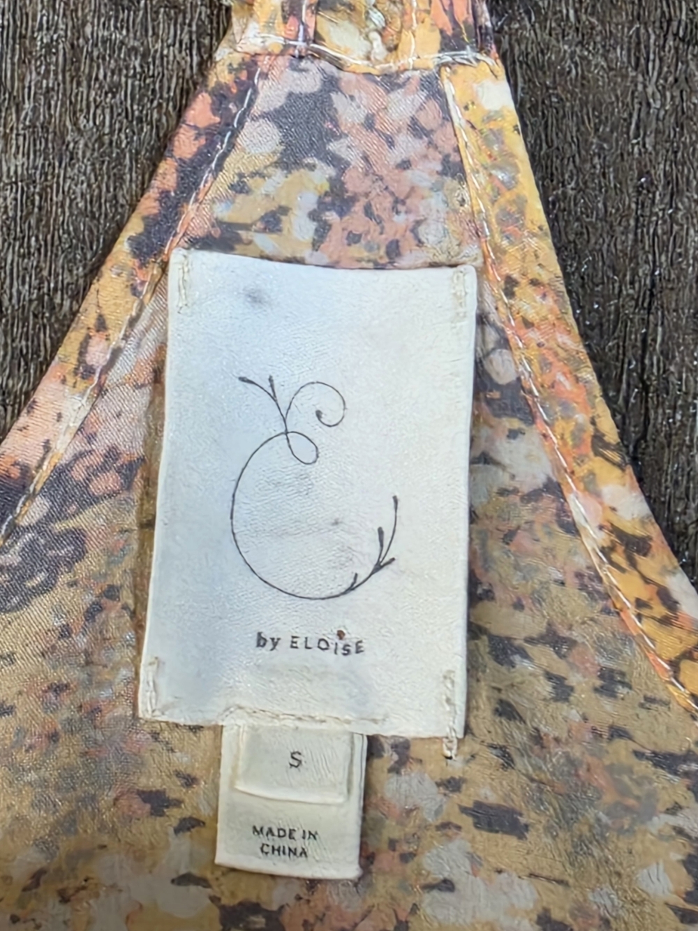 Anthropologie E by Eloise 100% Silk Racerback Cami Womens S Peach Snakeskin Prin - Picture 7 of 12
